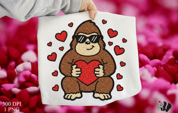 Download Faux Yarn Bigfoot Valentine’s Day PNG - Premium Resources