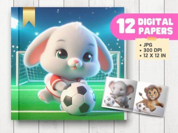 Download Little Cute Baby Animal Playing Soccer 2 - Baby Collection