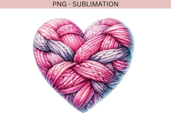 Download Valentine Knitted Heart Png Design - Knitted heart png Collection