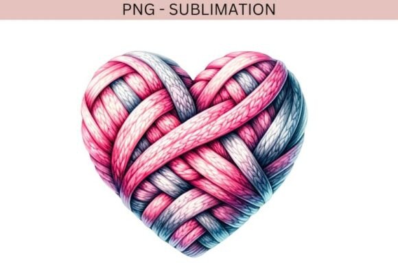 Download Valentine Knitted Heart Png Design - Knitted heart png Collection