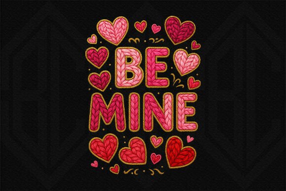 Download Be Mine Knitted Heart PNG Design - Knitted heart png Collection