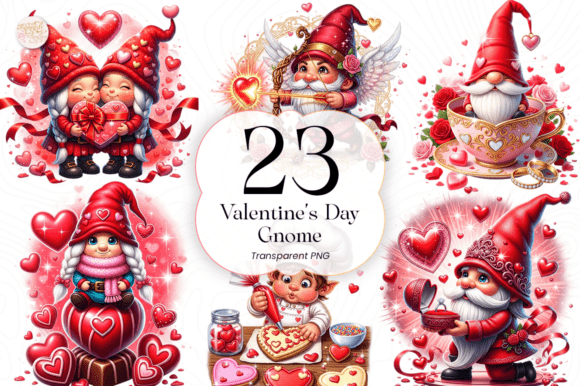 Download Valentine’s Day Gnome PNG Clipart - Premium Bundle