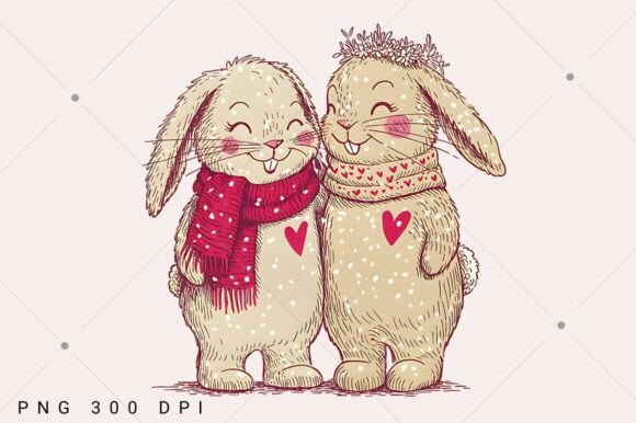 Download Whimsical Bunnies Valentine's Day - Premium Resources