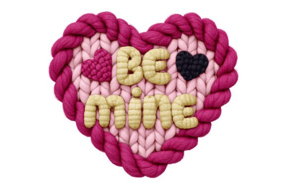 Download Be Mine Knitted Heart PNG - Premium Resources