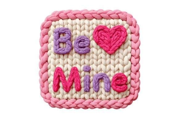 Download Be Mine Knitted Heart PNG - Knitted heart png Collection